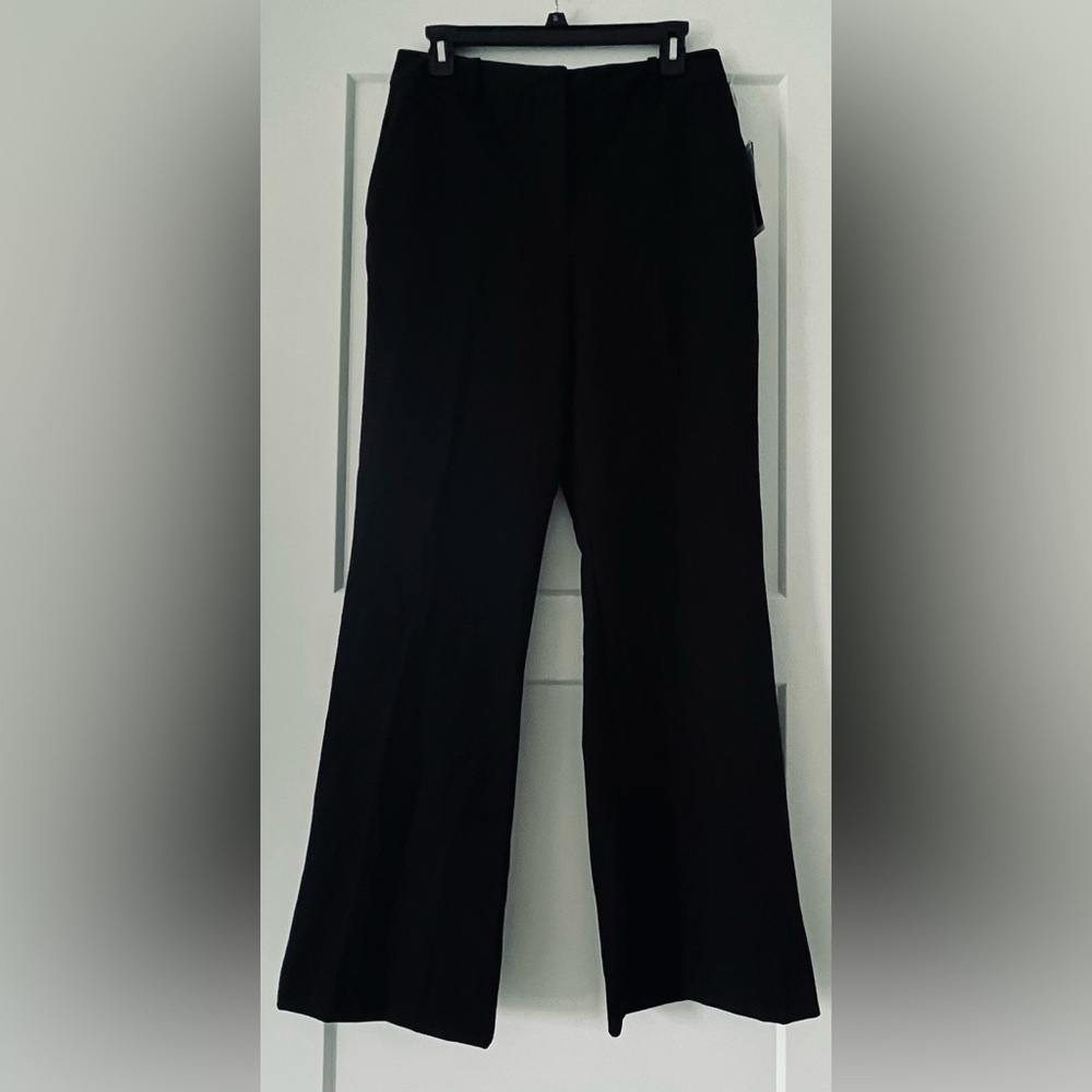 NWT Worthington High-Rise Straight Leg Classic‎ Black Women's Pants, Size 6